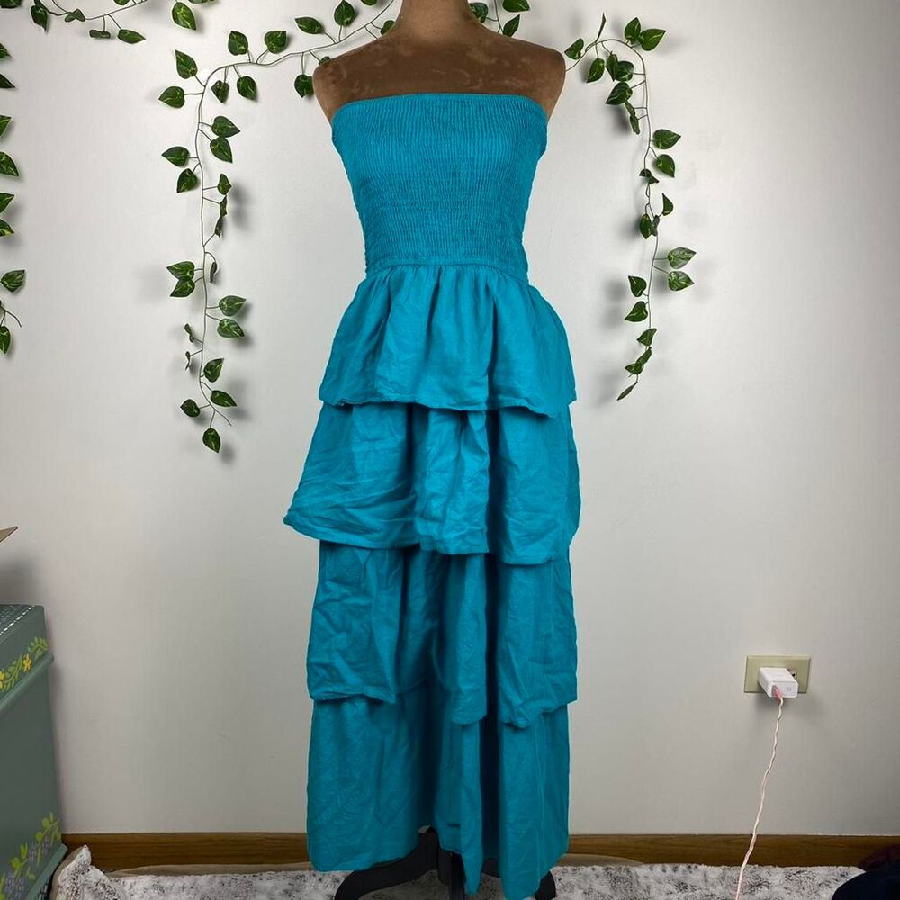 Zesica Women's Blue and Green Dress